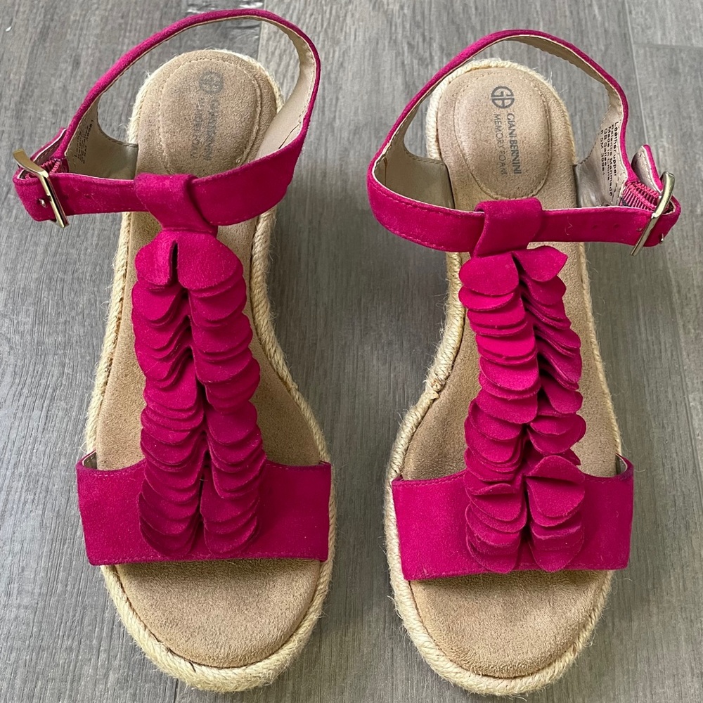 Giani Bernini Leather Open Toe Sandals - Size 6.5